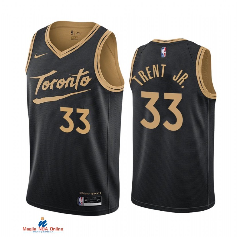 Maglia NBA Nike Toronto Raptors NO.33 Gary Trent Jr. Nike Nero Città 2021