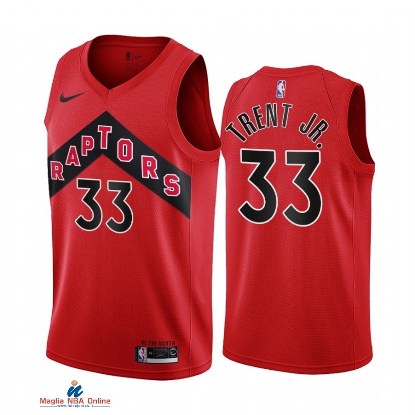 Maglia NBA Nike Toronto Raptors NO.33 Gary Trent Jr. Nike Rosso Icon 2021