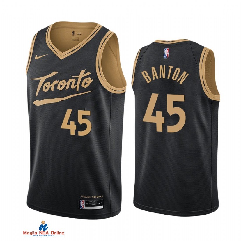 Maglia NBA Nike Toronto Raptors NO.45 Dalano Banton Nike Nero Città 2021