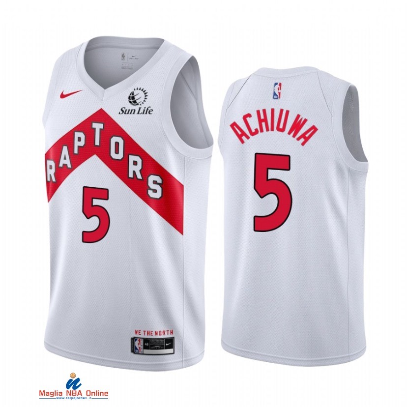 Maglia NBA Nike Toronto Raptors NO.5 Precious Achiuwa Nike Bianco Association 2021