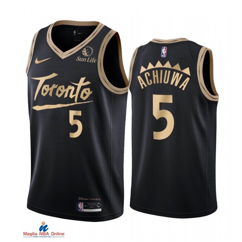 Maglia NBA Nike Toronto Raptors NO.5 Precious Achiuwa Nike Nero Città 2021