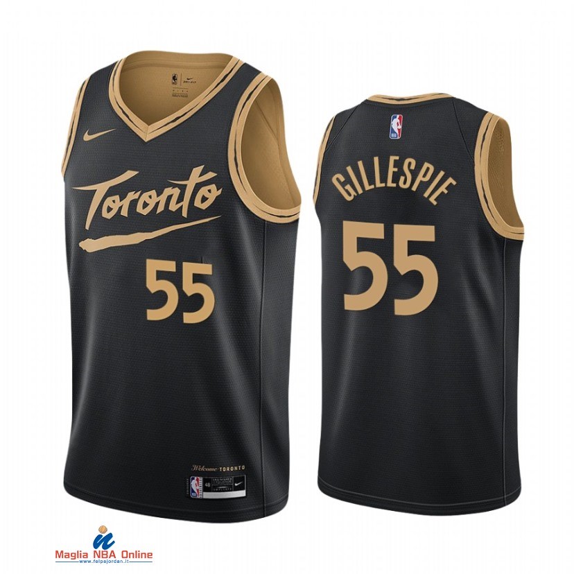 Maglia NBA Nike Toronto Raptors NO.55 Freddie Gillespie Nike Nero Città 2021