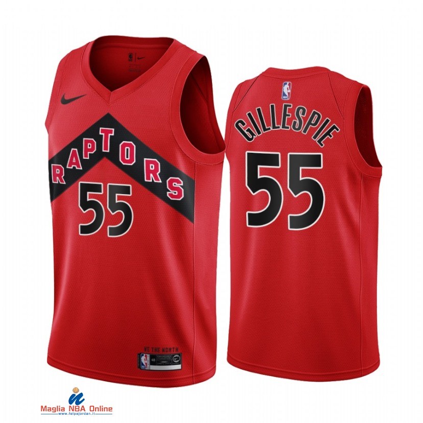 Maglia NBA Nike Toronto Raptors NO.55 Freddie Gillespie Nike Rosso Icon 2021