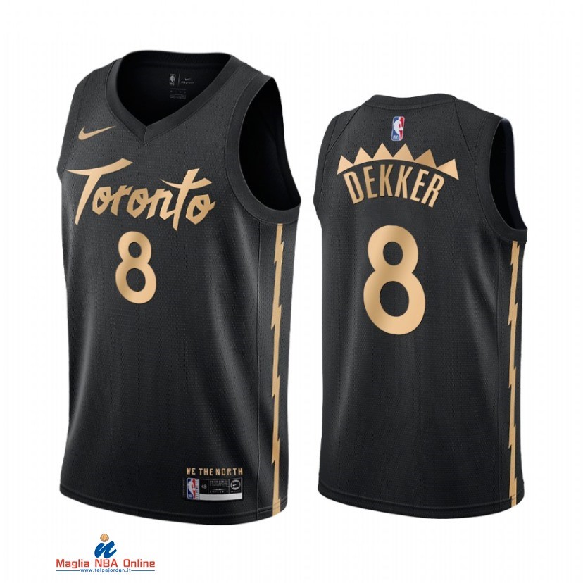 Maglia NBA Nike Toronto Raptors NO.8 Sam Dekker Nike Nero Città 2021