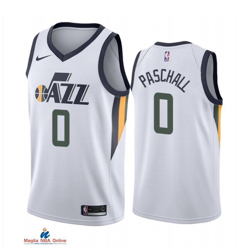 Maglia NBA Nike Utah Jazz NO.0 Eric Paschall Nike Bianco Association 2021-22