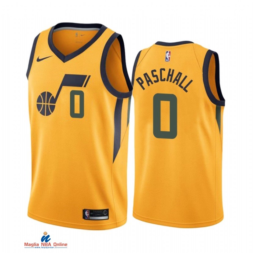 Maglia NBA Nike Utah Jazz NO.0 Eric Paschall Nike Giallo Statement 2021-22