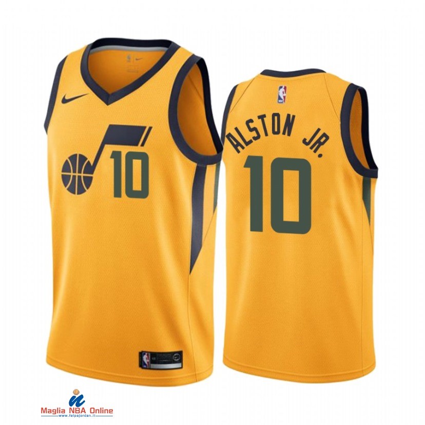 Maglia NBA Nike Utah Jazz NO.10 Derrick Alston Jr. Nike Giallo Statement 2021-22