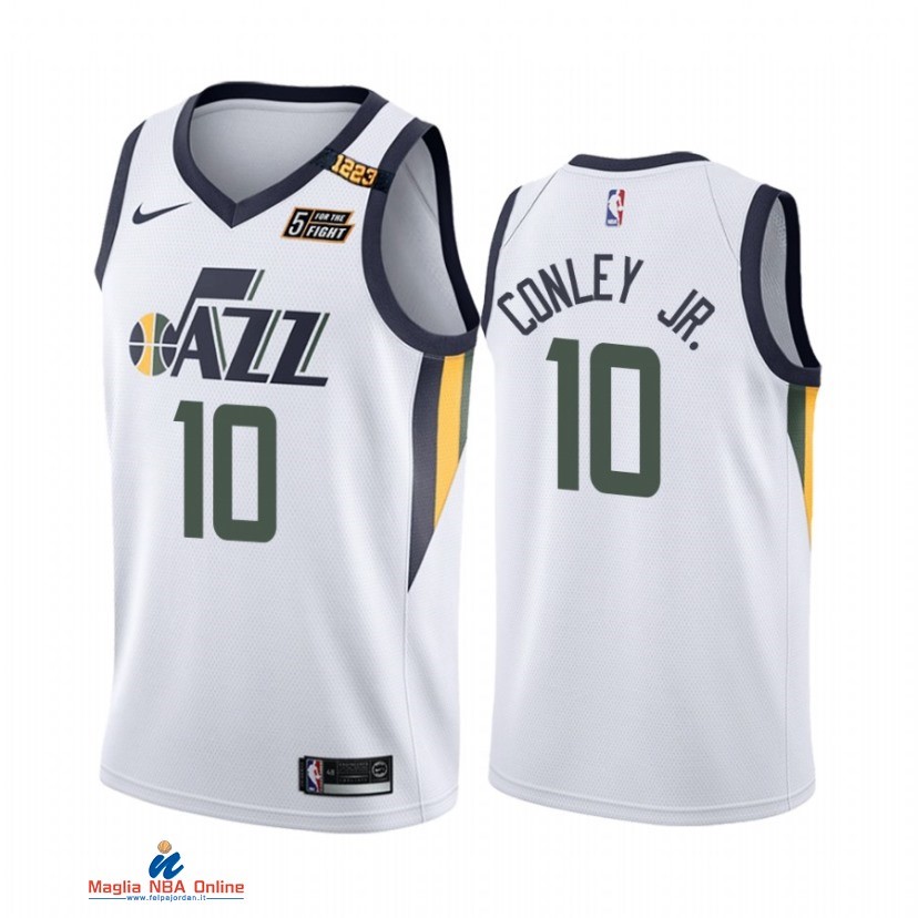 Maglia NBA Nike Utah Jazz NO.10 Mike Conley Jr. 1223 Wins Bianco Association 2021-22