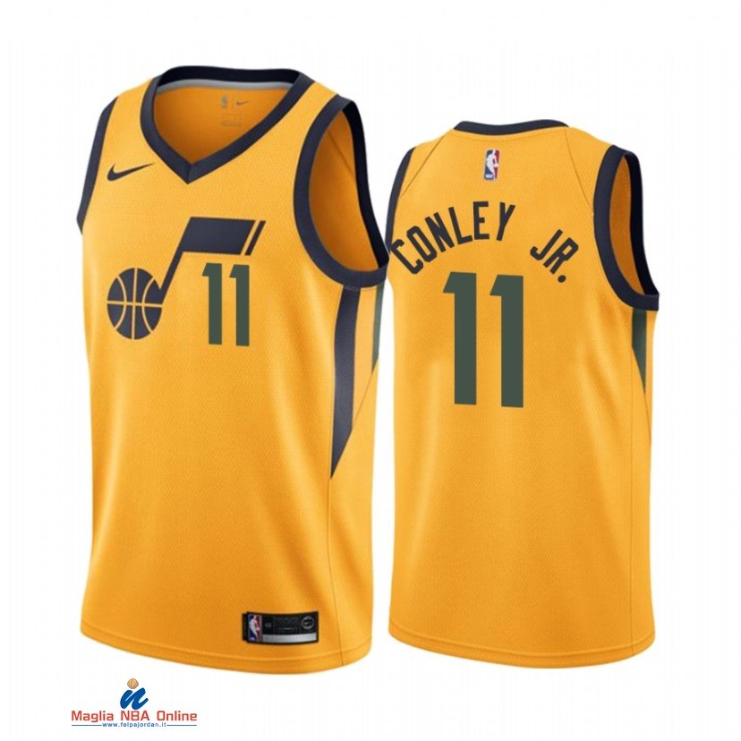 Maglia NBA Nike Utah Jazz NO.11 Mike Conley Jr. Nike Giallo Statement 2021-22