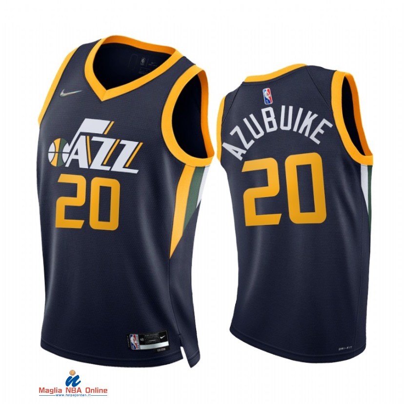 Maglia NBA Nike Utah Jazz NO.20 Udoka Azubuike 75th Season Diamante Marino Icon 2021-22
