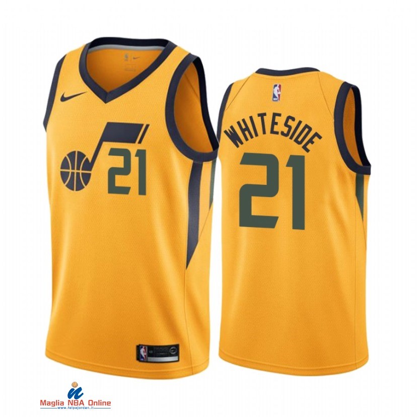 Maglia NBA Nike Utah Jazz NO.21 Hassan Whiteside Nike Giallo Statement 2021-22