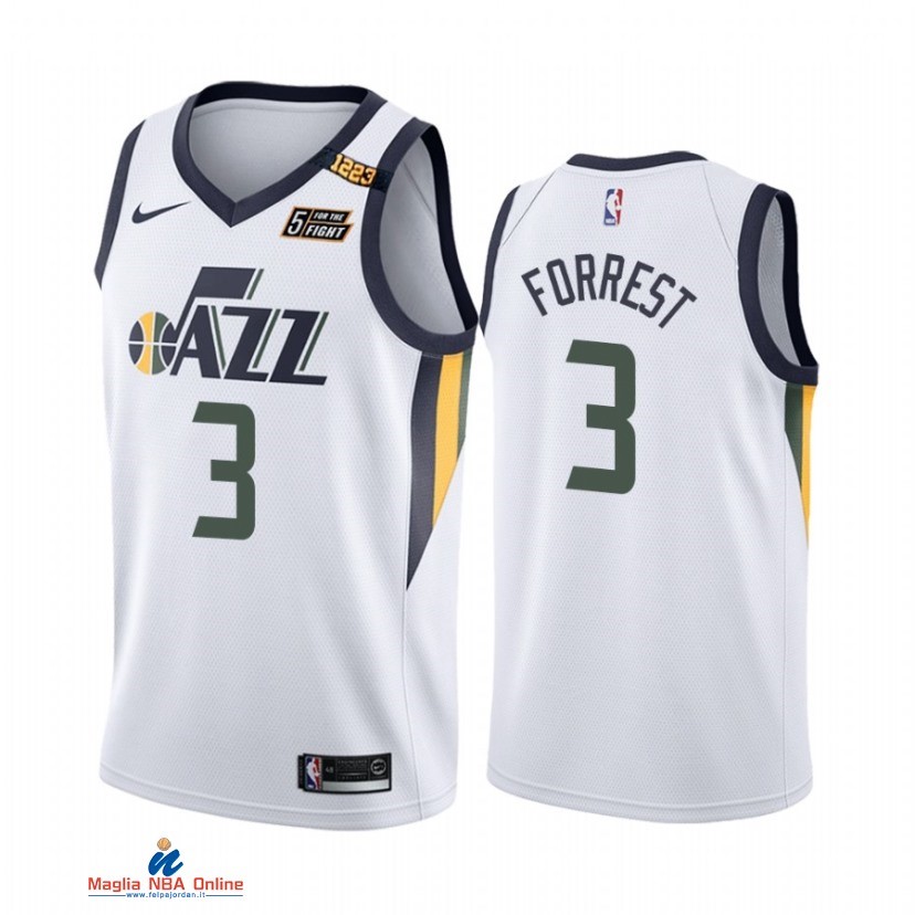 Maglia NBA Nike Utah Jazz NO.3 Trent Forrest Nike Bianco Association 2021-22