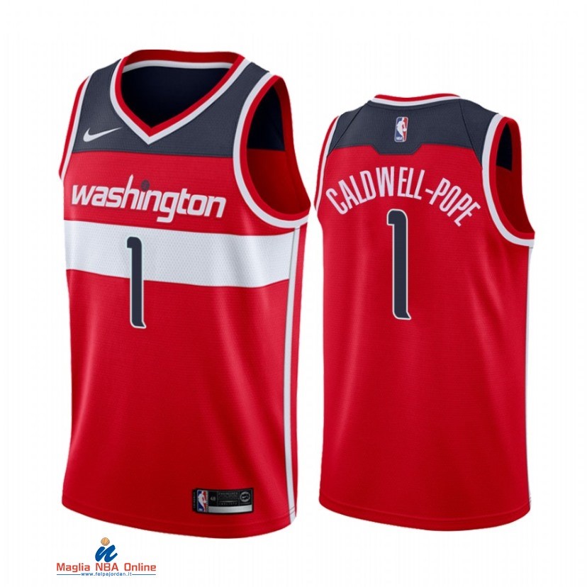 Maglia NBA Nike Washington Wizards NO.1 Kentavious Caldwell Pope Nike Rosso Icon 2021