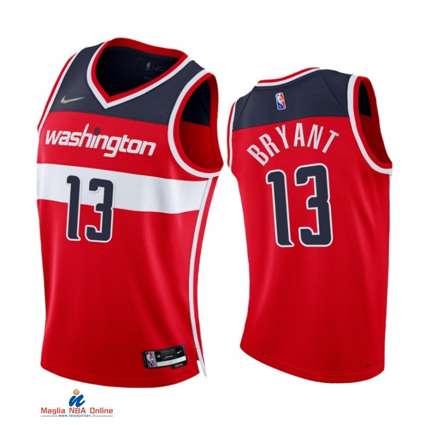 Maglia NBA Nike Washington Wizards NO.13 Thomas Bryant 75th Season Diamante Rosso Icon 2021-22