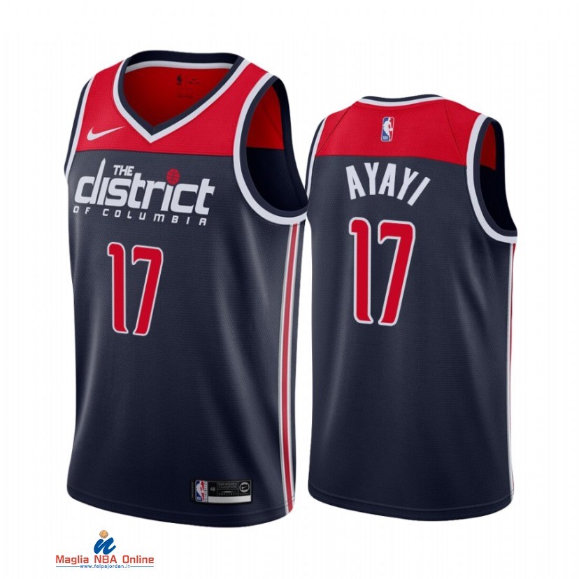 Maglia NBA Nike Washington Wizards NO.17 Joel Ayayi Nike Nero Statement 2021-22