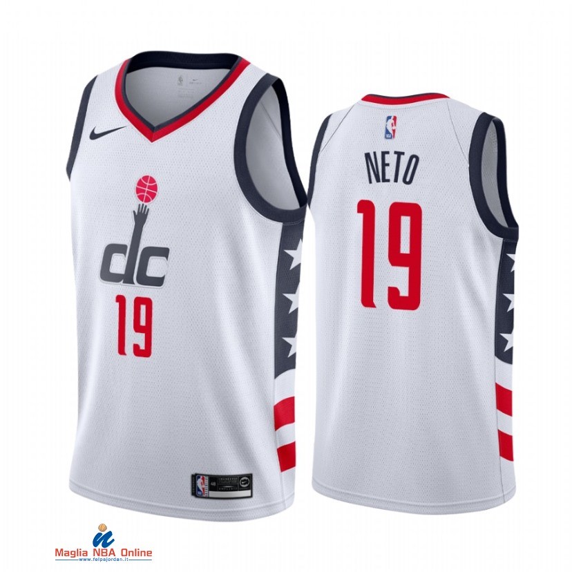 Maglia NBA Nike Washington Wizards NO.19 Raul Neto Nike Bianco Città 2021-22