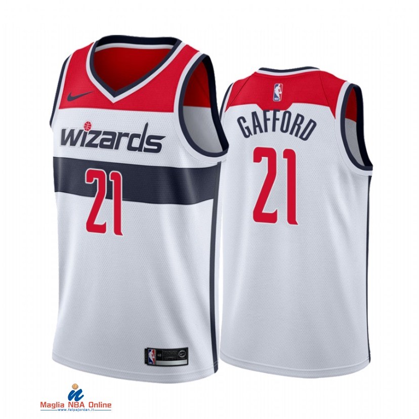 Maglia NBA Nike Washington Wizards NO.21 Daniel Gafford Nike Bianco Association 2021-22