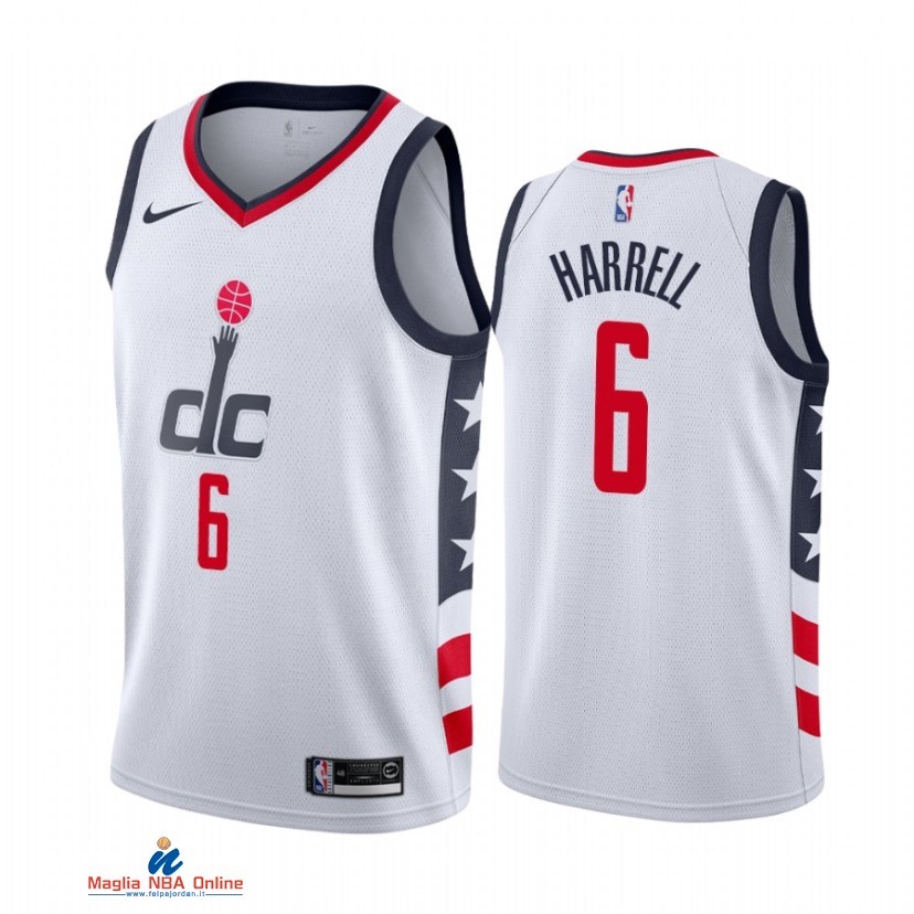 Maglia NBA Nike Washington Wizards NO.6 Montrezl Harrell Nike Bianco Città 2021-22