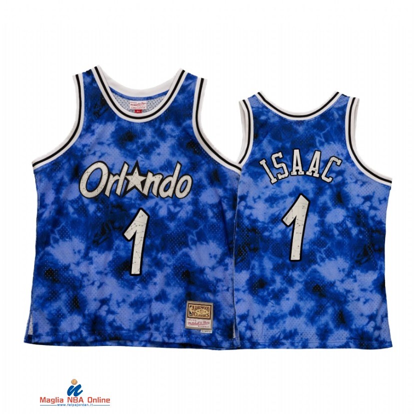 Maglia NBA Orlando Magic NO.1 Jonathan Isaac Blu Hardwood Classics 2021