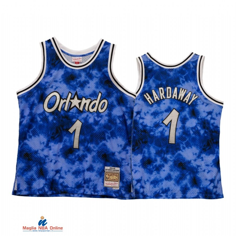 Maglia NBA Orlando Magic NO.1 Penny Hardaway Blu Hardwood Classics 2021