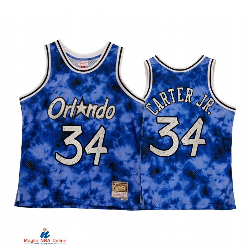 Maglia NBA Orlando Magic NO.34 Wendell Carter Jr. Blu Hardwood Classics 2021