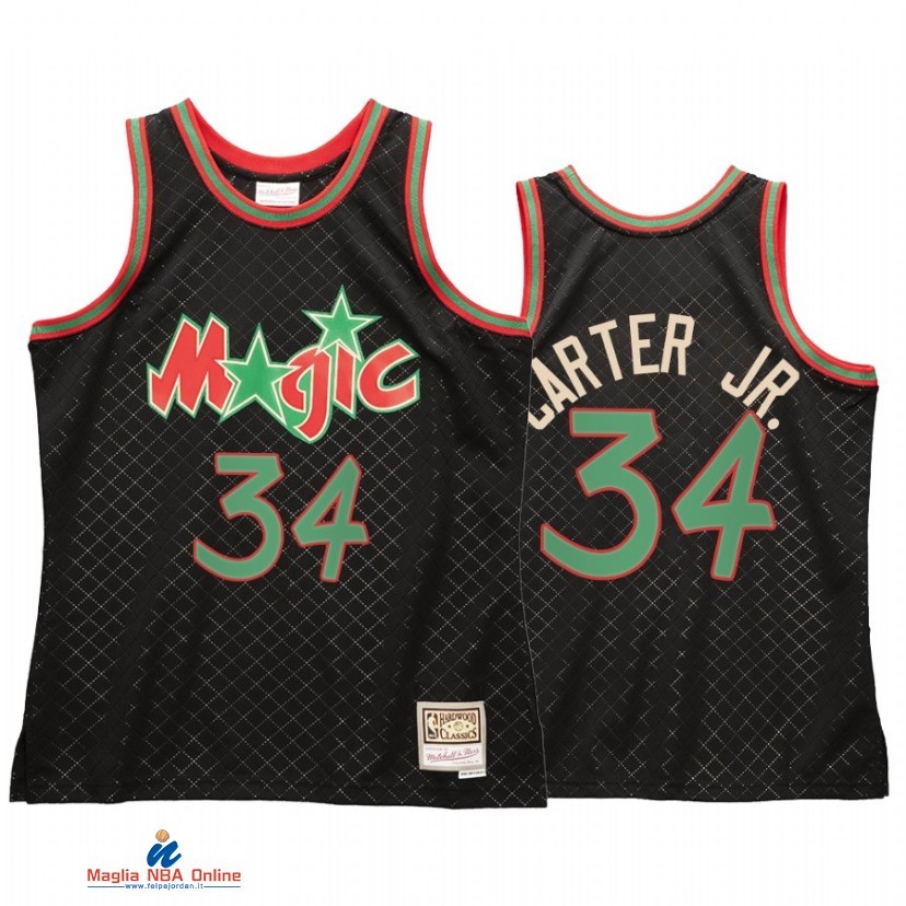 Maglia NBA Orlando Magic NO.34 Wendell Carter Jr. Nero Hardwood Classics 2021