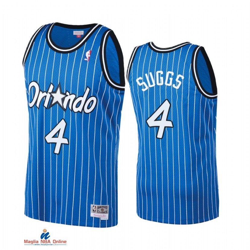 Maglia NBA Orlando Magic NO.4 Jalen Suggs Blu Hardwood Classics