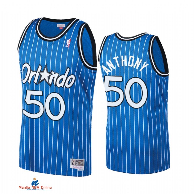 Maglia NBA Orlando Magic NO.50 Cole Anthony Blu Hardwood Classics