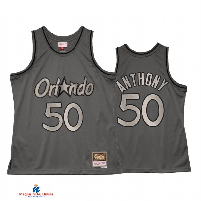 Maglia NBA Orlando Magic NO.50 Cole Anthony Grigio Hardwood Classics 2021