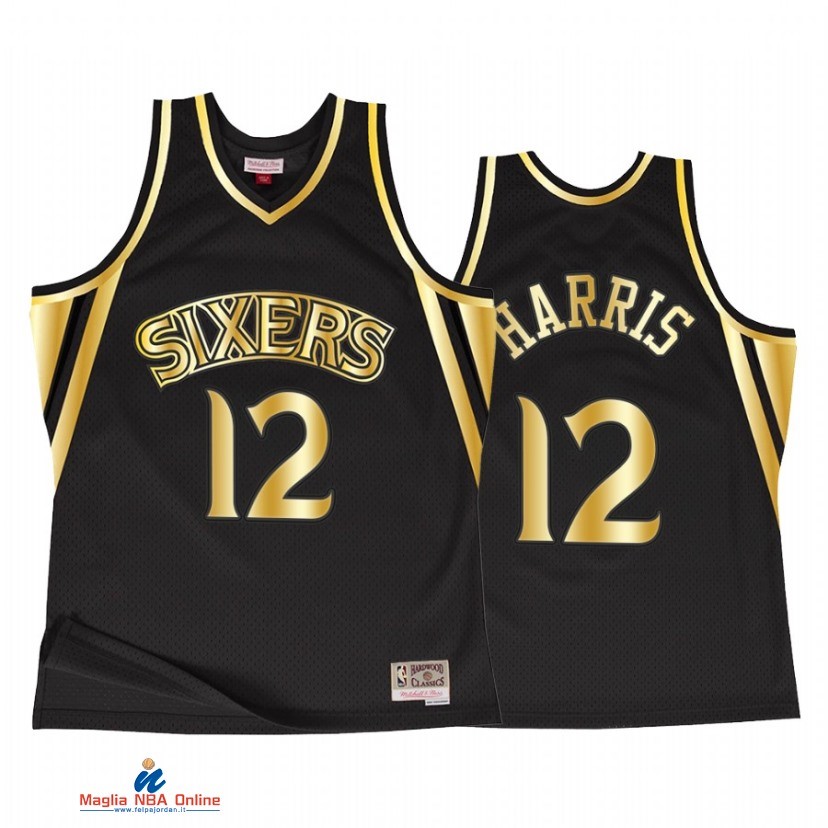 Maglia NBA Philadelphia 76ers NO.12 Tobias Harris Nero 2021
