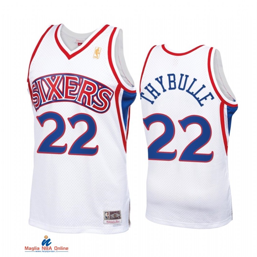 Maglia NBA Philadelphia 76ers NO.22 Matisse Thybulle Bianco Throwback 2021