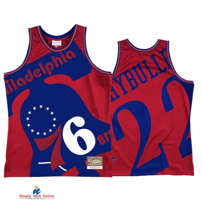 Maglia NBA Philadelphia 76ers NO.22 Matisse Thybulle Rosso Throwback 2021-22