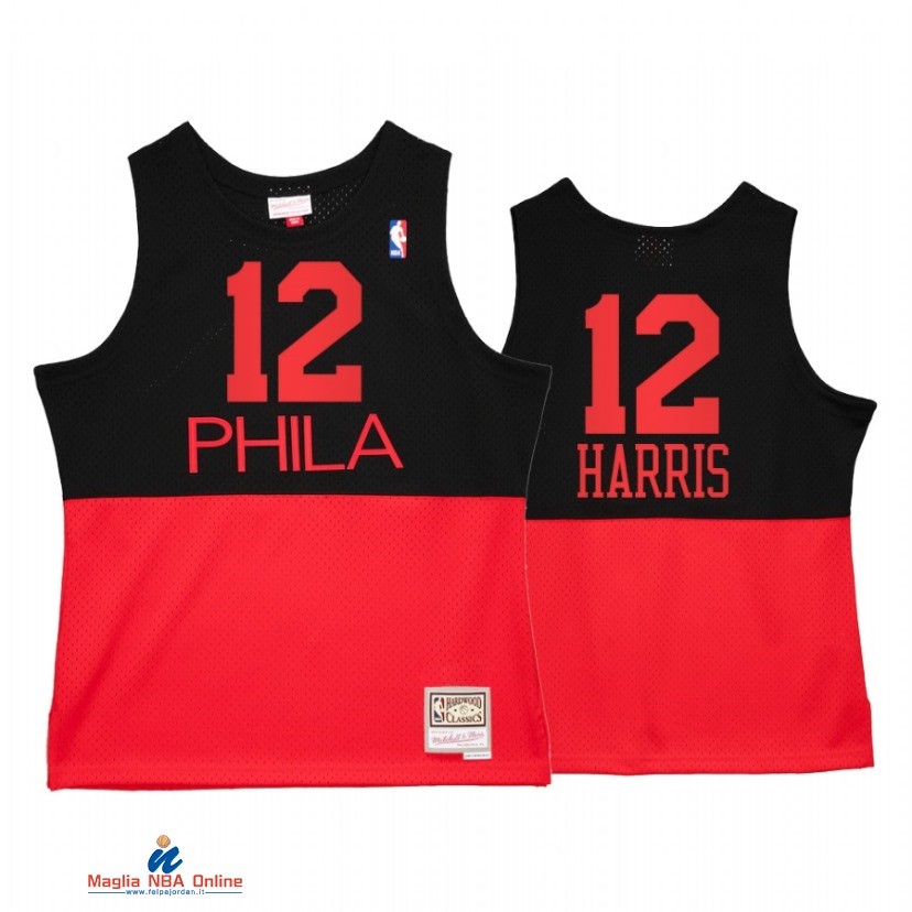 Maglia NBA Philadelphia Sixers NO.12 Tobias Harris Reload 2.0 Nero Hardwood Classics