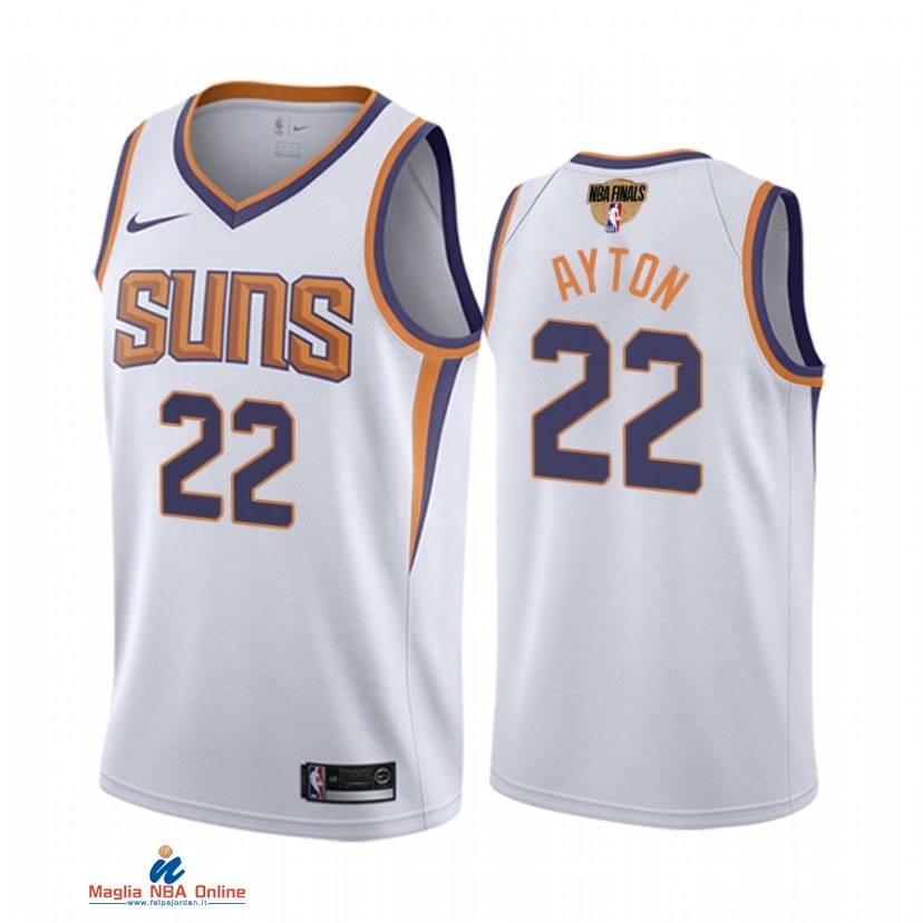 Maglia NBA Phoenix Suns Campionato Finali 2021 NO.22 Deandre Ayton Bianco Association