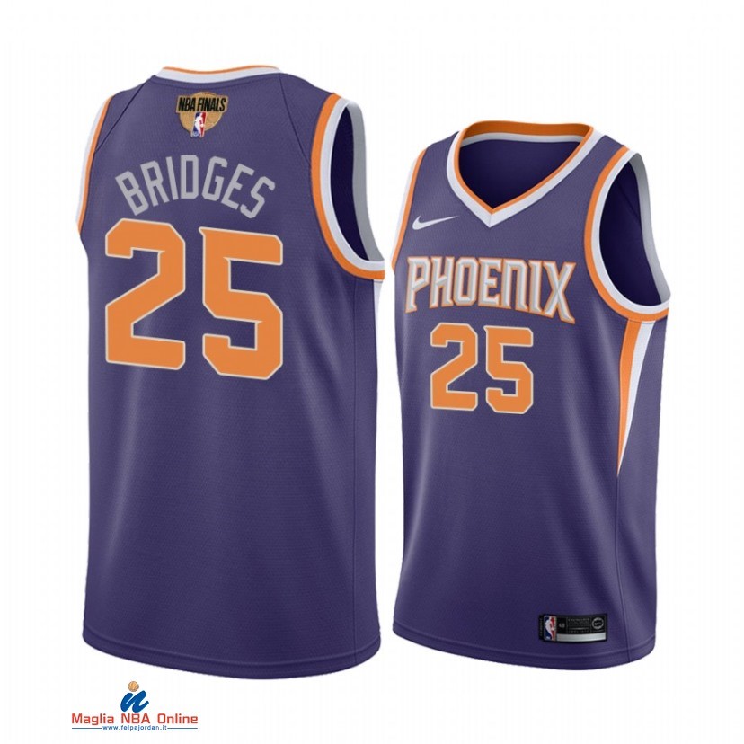 Maglia NBA Phoenix Suns Campionato Finali 2021 NO.25 Mikal Bridges Porpora