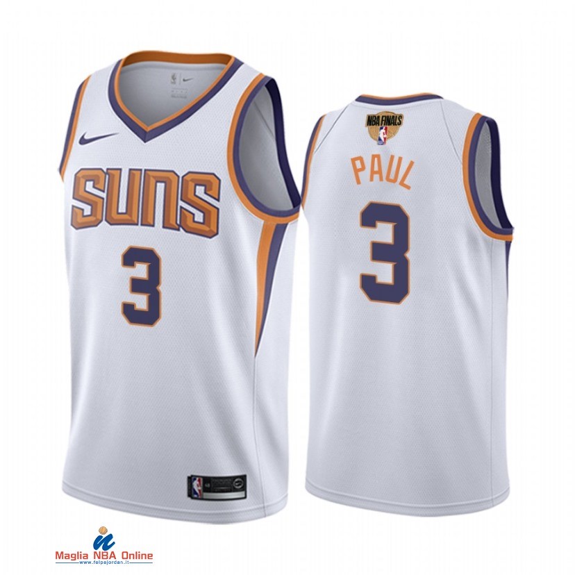 Maglia NBA Phoenix Suns Campionato Finali 2021 NO.3 Chris Paul Bianco Association