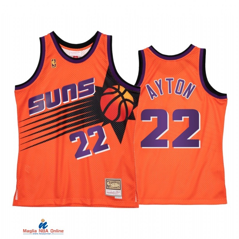 Maglia NBA Phoenix Suns NO.22 Deandre Ayton Reload 2.0 Arancia Hardwood Classics