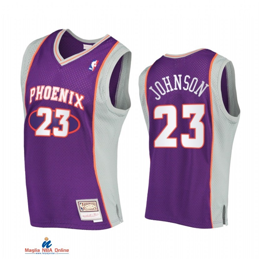 Maglia NBA Phoenix Suns NO.23 Cameron Johnson Porpora Hardwood Classics 2002-2003