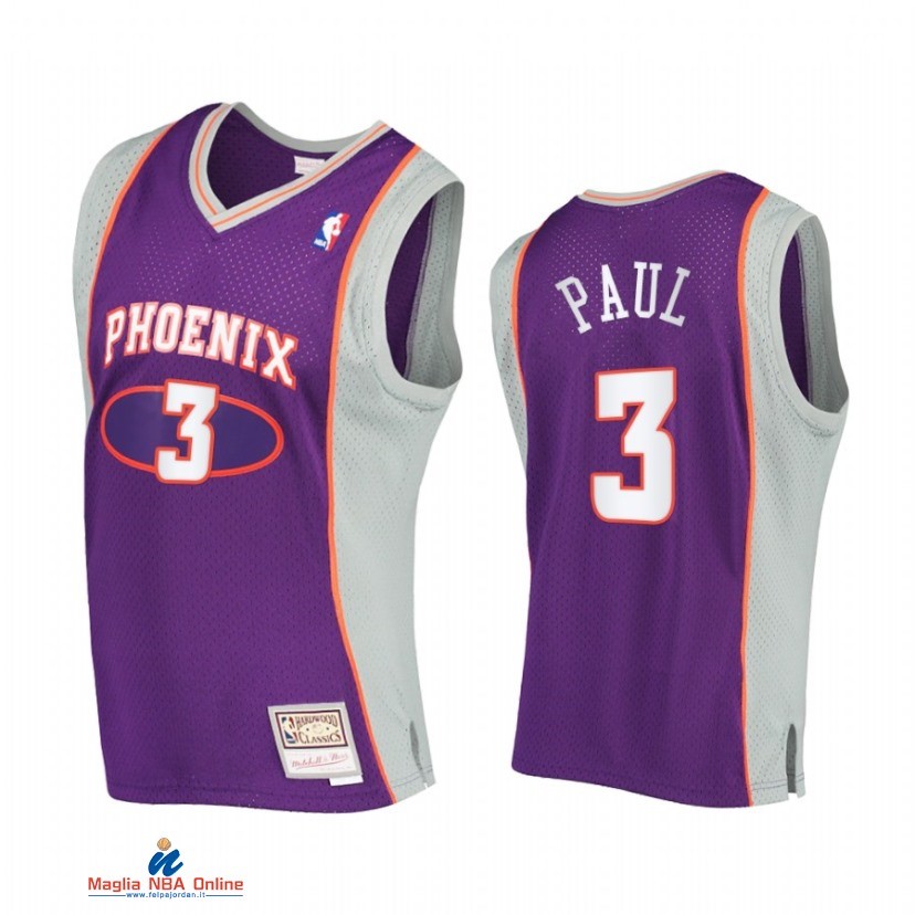 Maglia NBA Phoenix Suns NO.3 Chris Paul Porpora Hardwood Classics 2002-2003