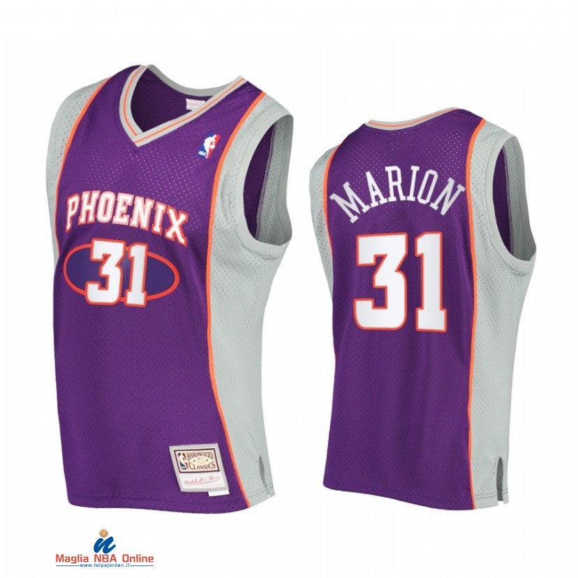 Maglia NBA Phoenix Suns NO.31 Shawn Marion Porpora Hardwood Classics 2002-2003