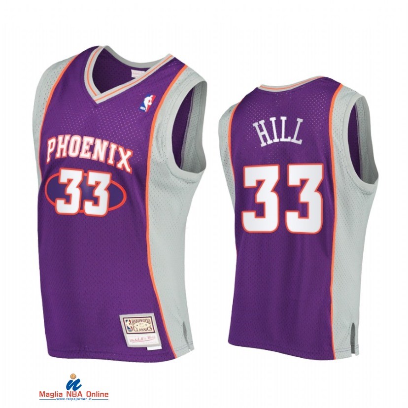 Maglia NBA Phoenix Suns NO.33 Grant Hill Porpora Hardwood Classics 2002-2003