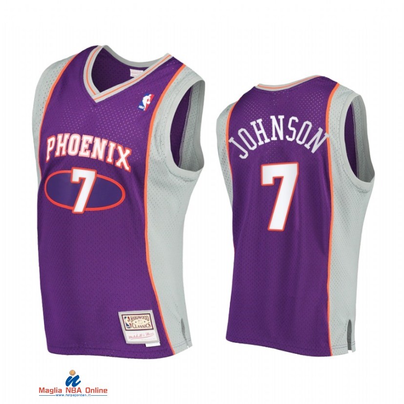 Maglia NBA Phoenix Suns NO.7 Kevin Johnson Porpora Hardwood Classics 2002-2003