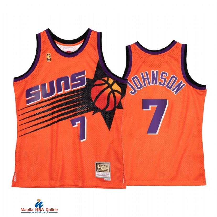 Maglia NBA Phoenix Suns NO.7 Kevin Johnson Reload 2.0 Arancia Hardwood Classics