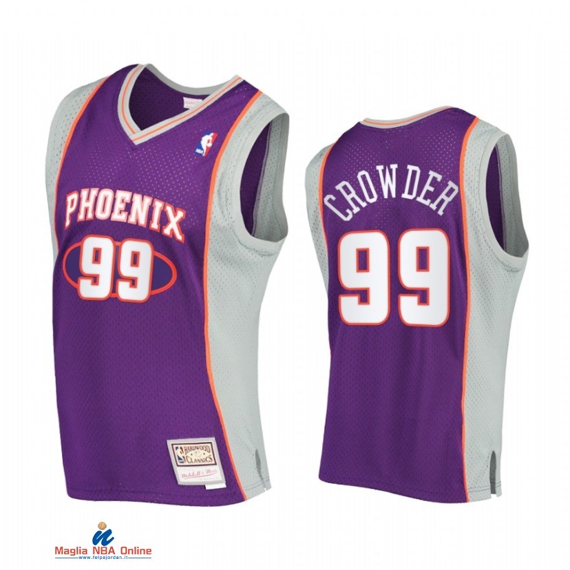 Maglia NBA Phoenix Suns NO.99 Jae Crowder Porpora Hardwood Classics 2002-2003