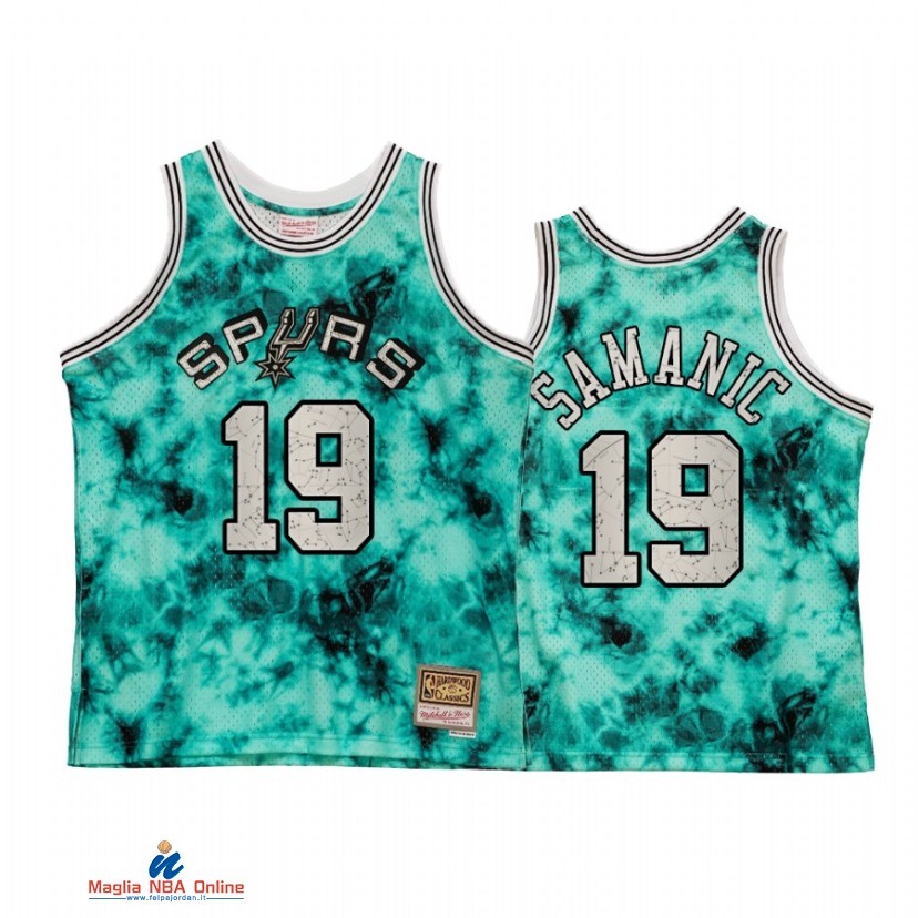 Maglia NBA San Antonio Spurs NO.19 Luka Samanic Verde Hardwood Classics 2021