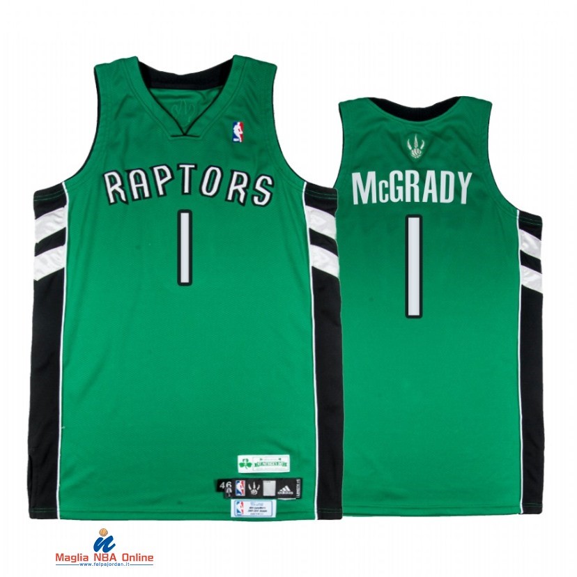 Maglia NBA Toronto Raptors NO.1 Tracy McGrady Verde Throwback 2021