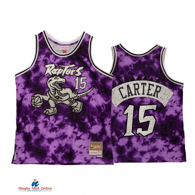 Maglia NBA Toronto Raptors NO.15 Vince Carter Porpora Throwback 2021