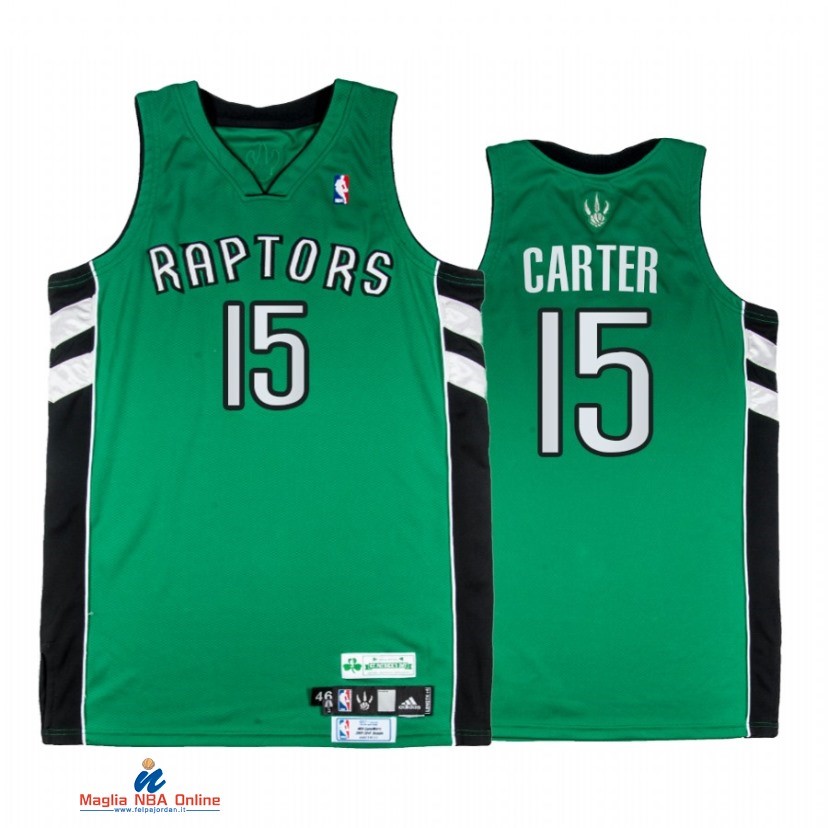 Maglia NBA Toronto Raptors NO.15 Vince Carter Verde Throwback 2021