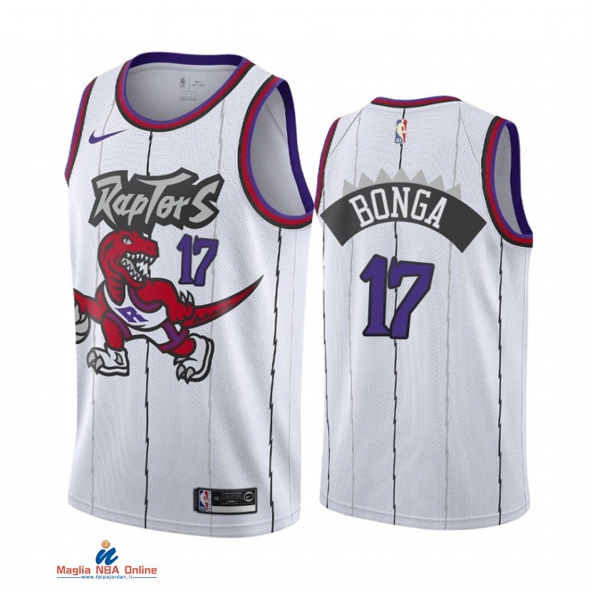 Maglia NBA Toronto Raptors NO.17 Isaac Bonga Bianco Hardwood Classics 2021