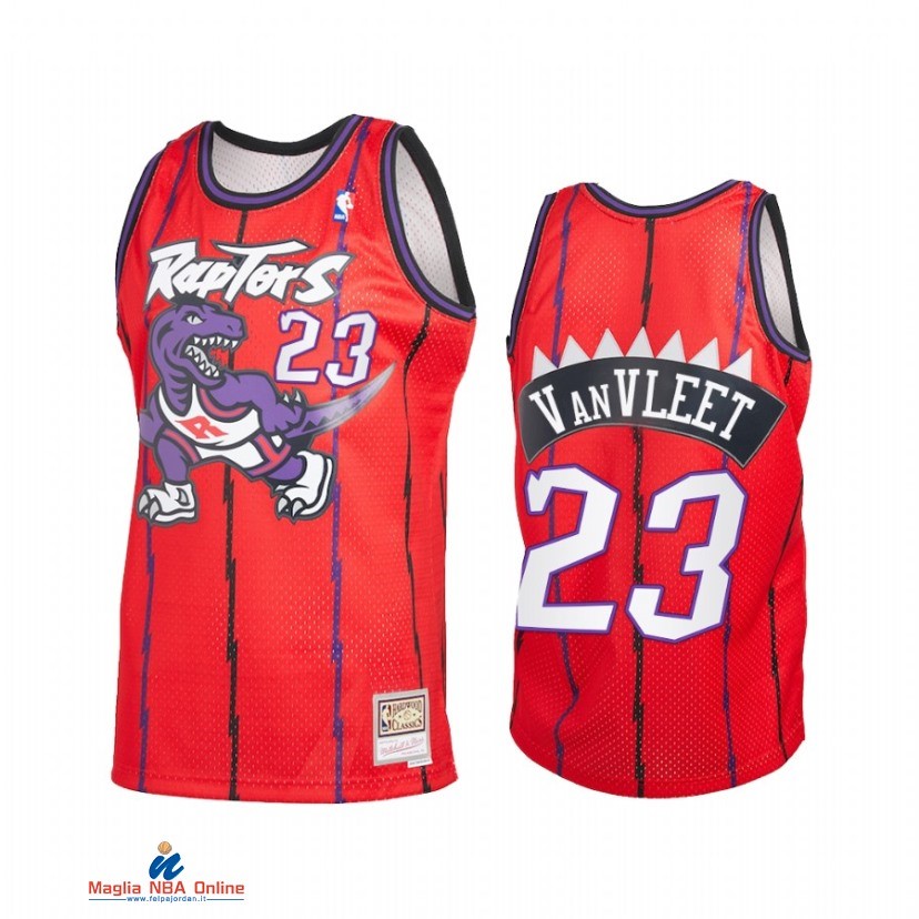 Maglia NBA Toronto Raptors NO.23 Fred VanVleet Reload 2.0 Rosso Hardwood Classics 2021